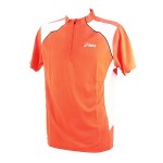 Asics T-Shirt Men 1/2 Zip Orange/White