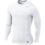 Nike CORE COMPRESSION LS TOP 07 WHITE COOL GREY