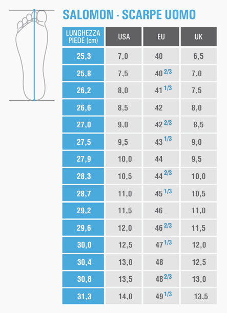 tabella taglie scarpe yeezy
